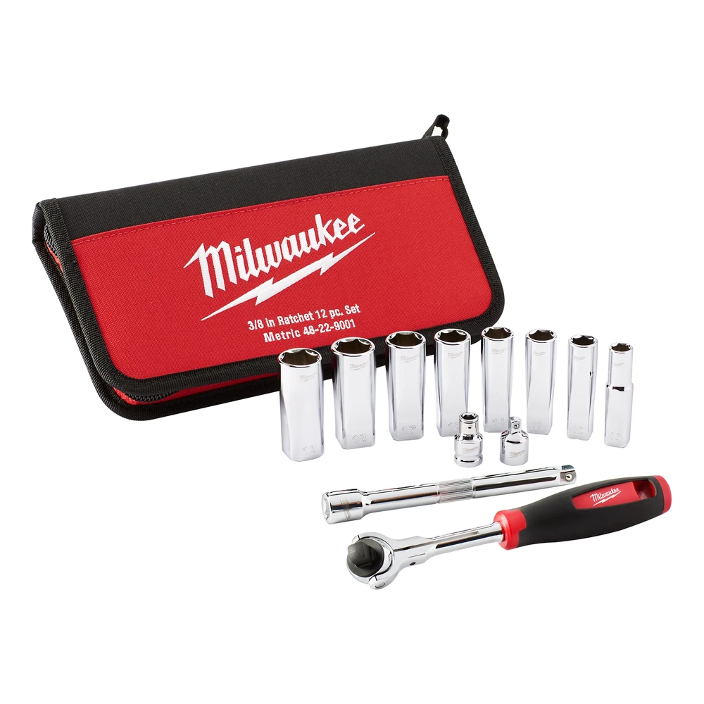 ชุดประแจบล็อก 3/8" 12 ชิ้น MILWAUKEE รุ่น 48-22-9001