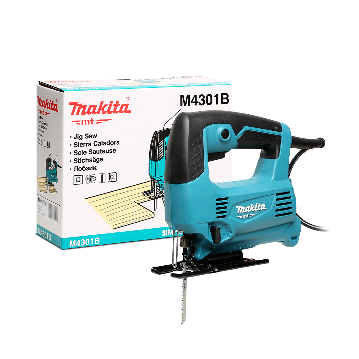 MAKITA Jig Saw B-TYPE 450 Watt Model M4301B Length of Stroke 18 MM, Strokes Per Minute 0 - 3100 SPM (MT-Series) price ฿2,068