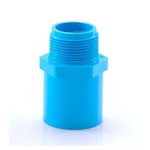ข้อต่อตรงเกลียวนอกพีวีซี หนา สีฟ้า SCG 100 มม. (4") ราคา ฿112