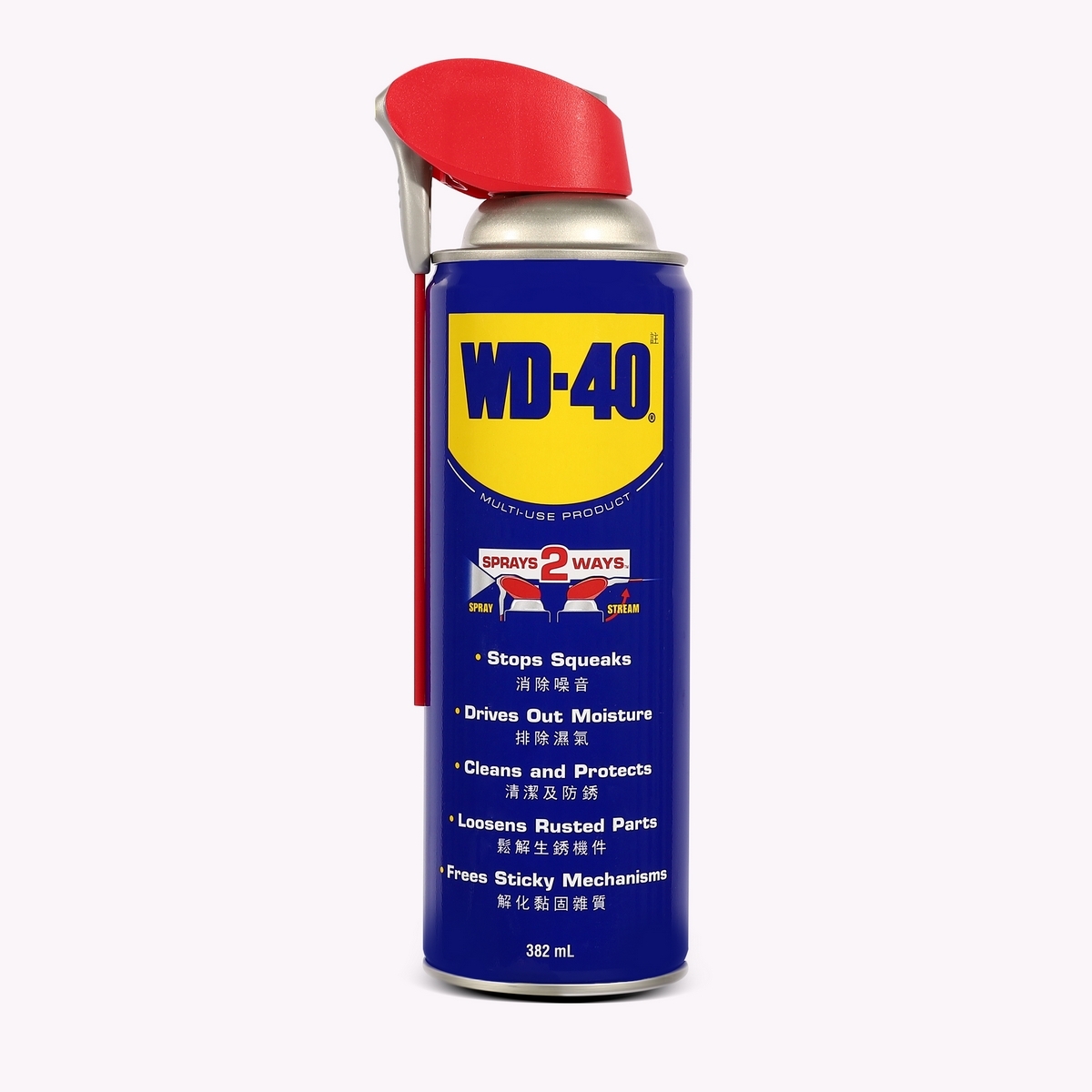 WD-40 น้ำมันอเนกประสงค์ ดับบลิวดี สี่สิบ หัวฉีดอัจฉริยะ Smart Straw ขนาด 382 มิลลิลิตร หล่อลื่น คลายติดขัด ไล่ความชื่น ทำความสะอาด ป้องกันสนิม กลิ่นไม่ฉุน price ฿295