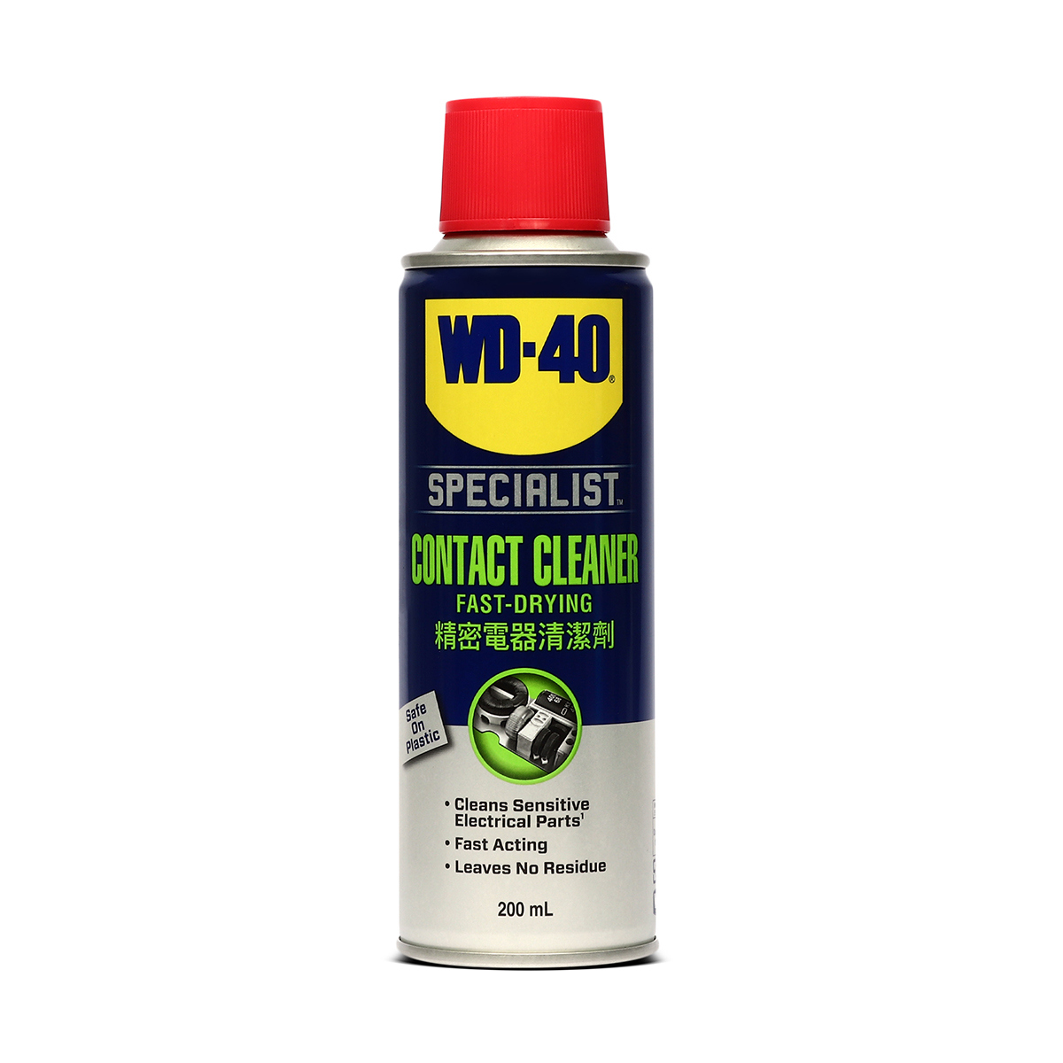 WD-40 SPECIALIST สเปรย์ล้างหน้าสัมผัสทางไฟฟ้า (Contact Cleaner) ขนาด 200 มิลลิลิตร ทำความสะอาดคราบน้ำมัน เขม่า แห้งเร็ว (ดับบลิวดี สี่สิบ สเปเชียลลิสต์) price ฿230