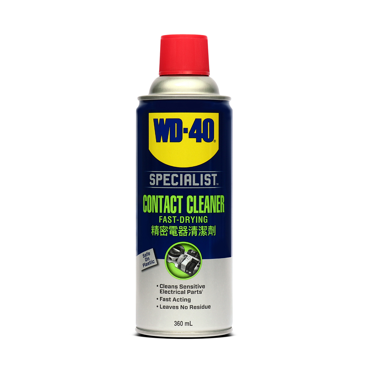 WD-40 SPECIALIST สเปรย์ล้างหน้าสัมผัสทางไฟฟ้า (Contact Cleaner) ขนาด 360 มิลลิลิตร ทำความสะอาดคราบน้ำมัน เขม่า แห้งเร็ว (ดับบลิวดี สี่สิบ สเปเชียลลิสต์) price ฿320