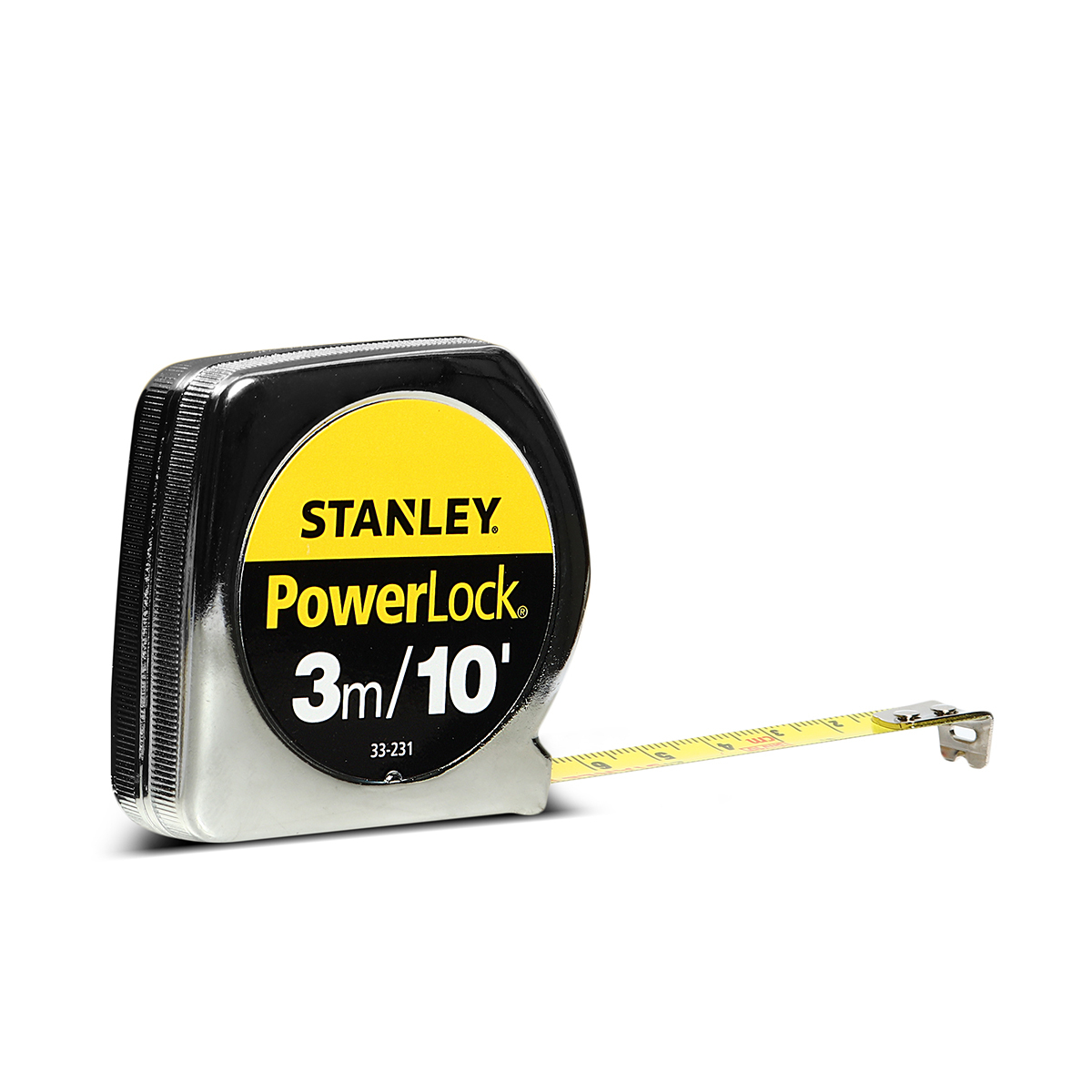 ตลับเมตรชุบขาว STANLEY POWER LOCK 3 เมตร 33-231 *มีใบรับรอง* ราคา ฿193