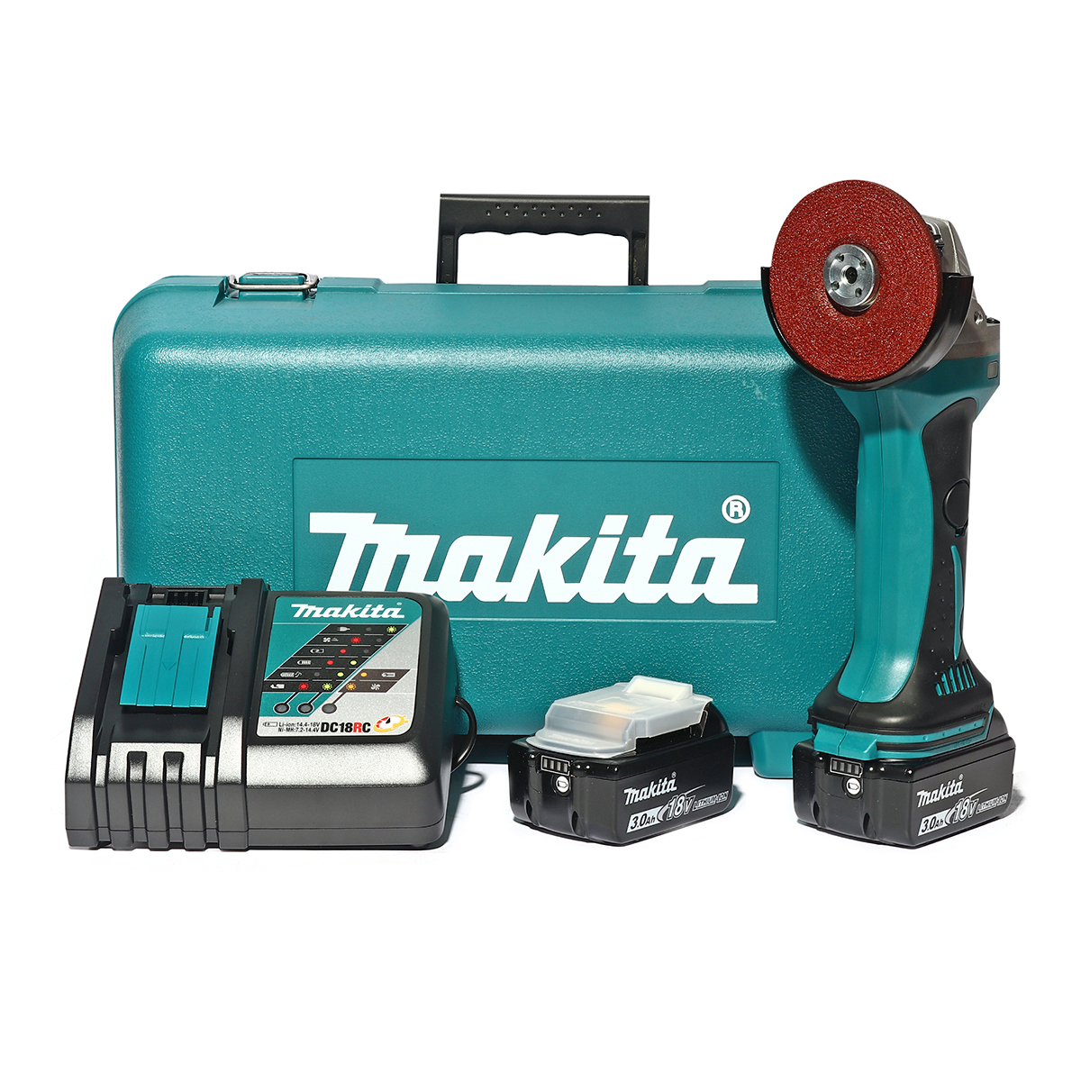 MAKITA 18V Cordless Angle Grinder Size 4 IN Model DGA402RFE, No Load Speed 11000 RPM (Include Battery and Charger) price ฿8,448
