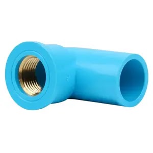 ข้องอ 90° ลดเกลียวในทองเหลือง พีวีซี หนา สีฟ้า SCG 20x18 มม. (3/4"x1/2") ราคา ฿43