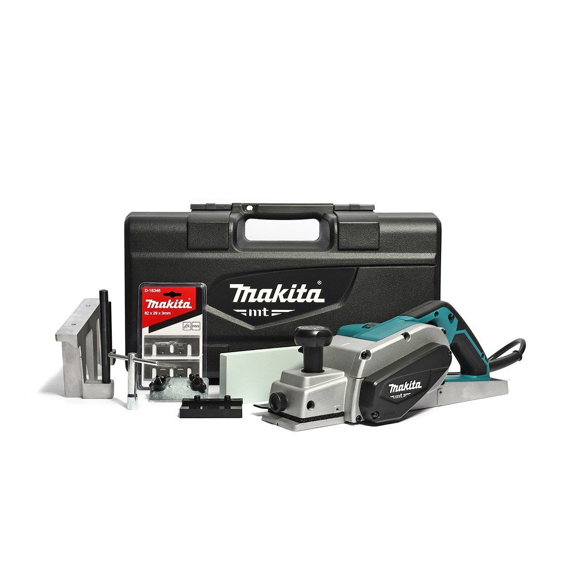 MAKITA Power Planer Size 3-1/4 IN (82 MM) Model M1100KX1B Continuous Rating Input 750 W, Planing Depth 3 MM, No Load Speed 18000 RPM price ฿4,763