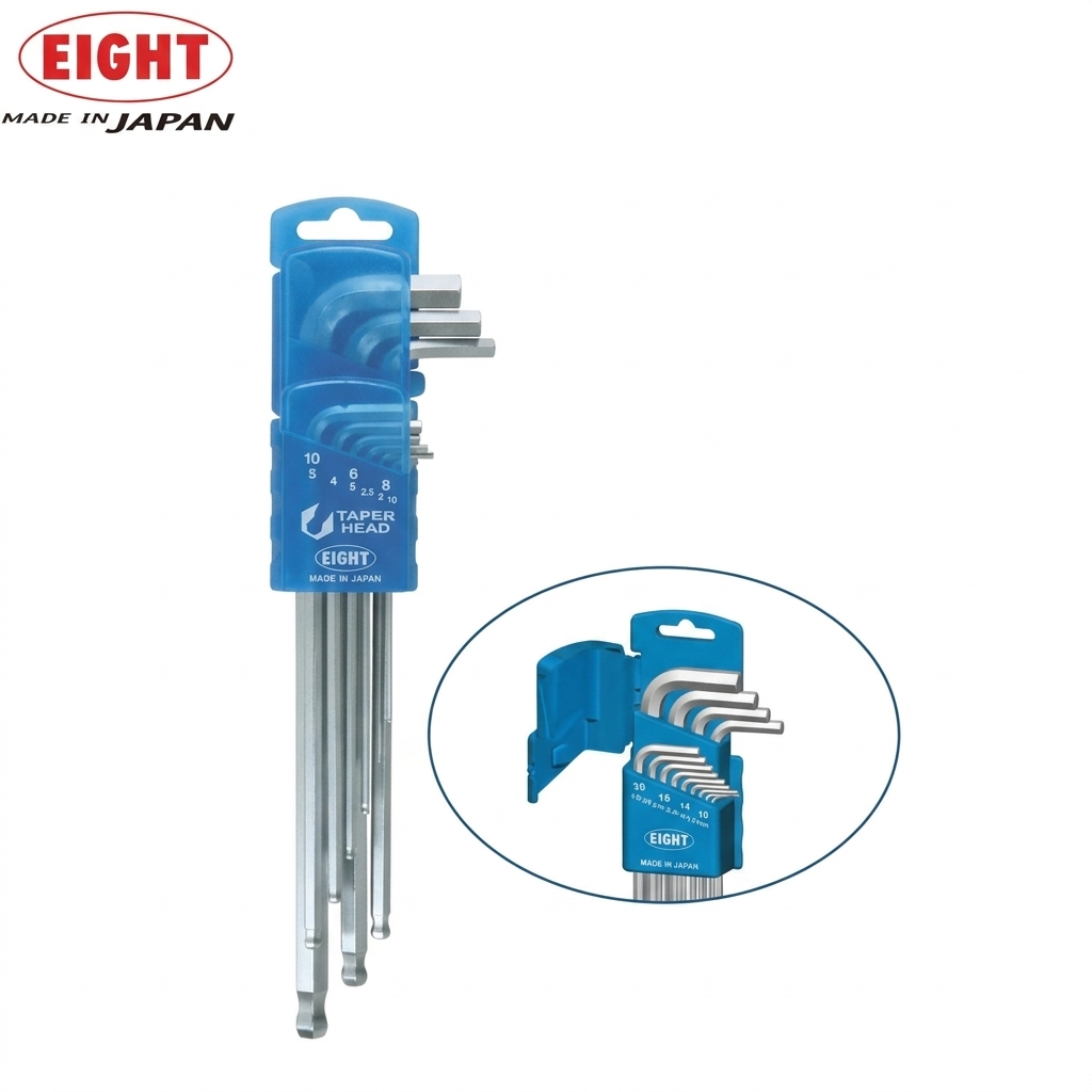 ชุดประแจแอลหัวบอลขาวยาว EIGHT TLS-9D 1.5-10MM. (9ตัว/ชุด) 价格 ฿1,090