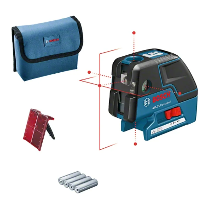 เลเซอร์กำหนดแนวเส้น กากบาท + กำหนดจุด 5 จุด BOSCH รุ่น GCL 25 ราคา ฿12,440