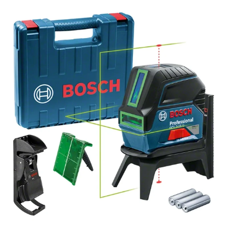 เลเซอร์กำหนดแนวเส้น กากบาท ระยะ 15 เมตร เลเซอร์สีเขียว BOSCH รุ่น GCL 2-15 G ราคา ฿8,800