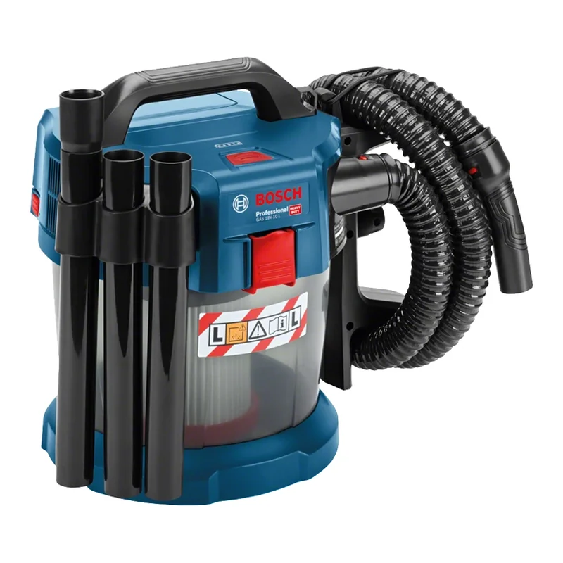 เครื่องดูดฝุ่นไร้สายขนาด 10 ลิตร 18V BOSCH รุ่น GAS 18V-10 (SOLO) Kit พร้อมอุปกรณ์ หัวดูด ลูกล้อ สายสะพาย ราคา ฿4,616