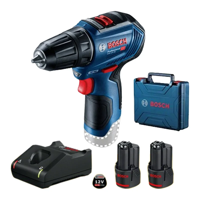 สว่านไร้สาย 12V BOSCH รุ่น GSR 12V-30 Brushless Motor แบต 2 ก้อน 2.0 Ah + แท่นชาร์จเร็ว ราคา ฿4,416