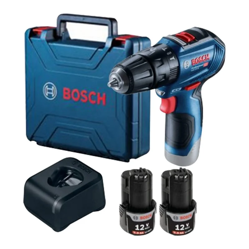 สว่านกระแทกไร้สาย 12V BOSCH รุ่น GSB 12 V-30 Brushless แบต 2 ก้อน 2.0 Ah + แท่นชาร์จ ราคา ฿4,896