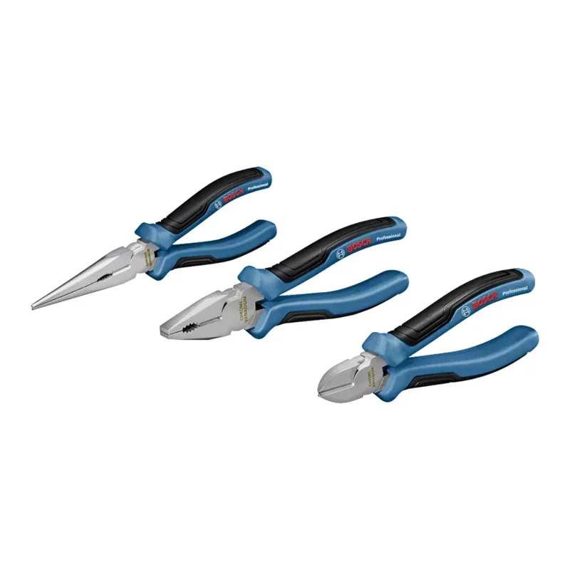ชุด คีมปากแหลม + คีมปากตรง + คีมปากเฉียง BOSCH 3pcs plier set ราคา ฿1,704