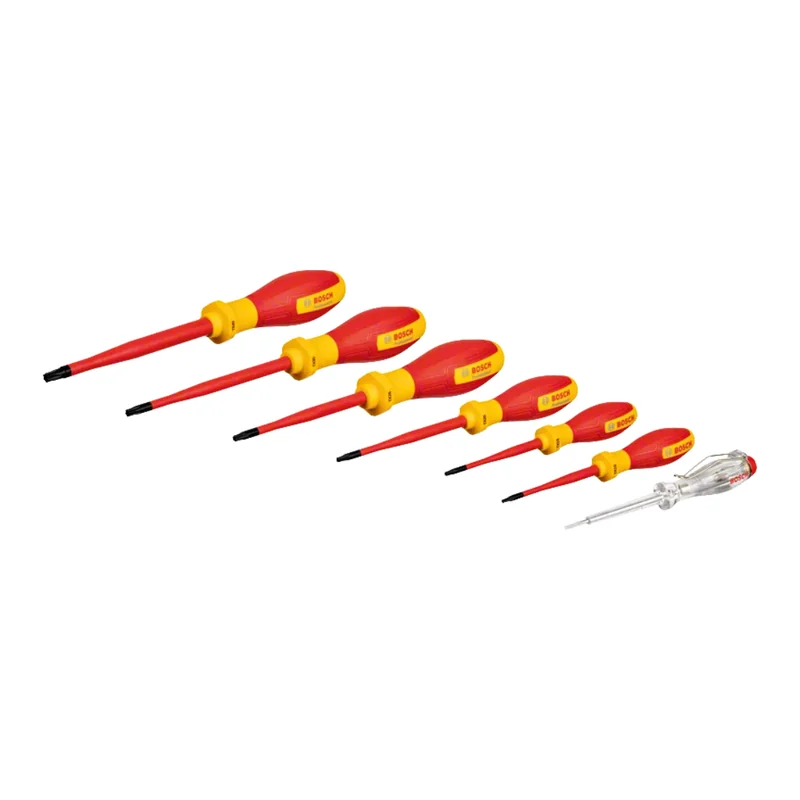 ชุด ไขควงกันไฟ VDE 7 ชิ้น (TX / ไขควงวัดไฟ) BOSCH VDE Screwdriver Set TX 7pc ราคา ฿1,392