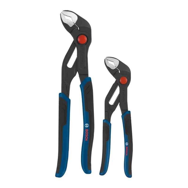 คีมคอม้า ขนาดความยาว 7"/ 10" แนวฟันปากจับโค้ง ระบบปรับเลื่อนเร็ว BOSCH Water Pump Pliers Set 2-Piece Multi-component Handles ราคา ฿1,376