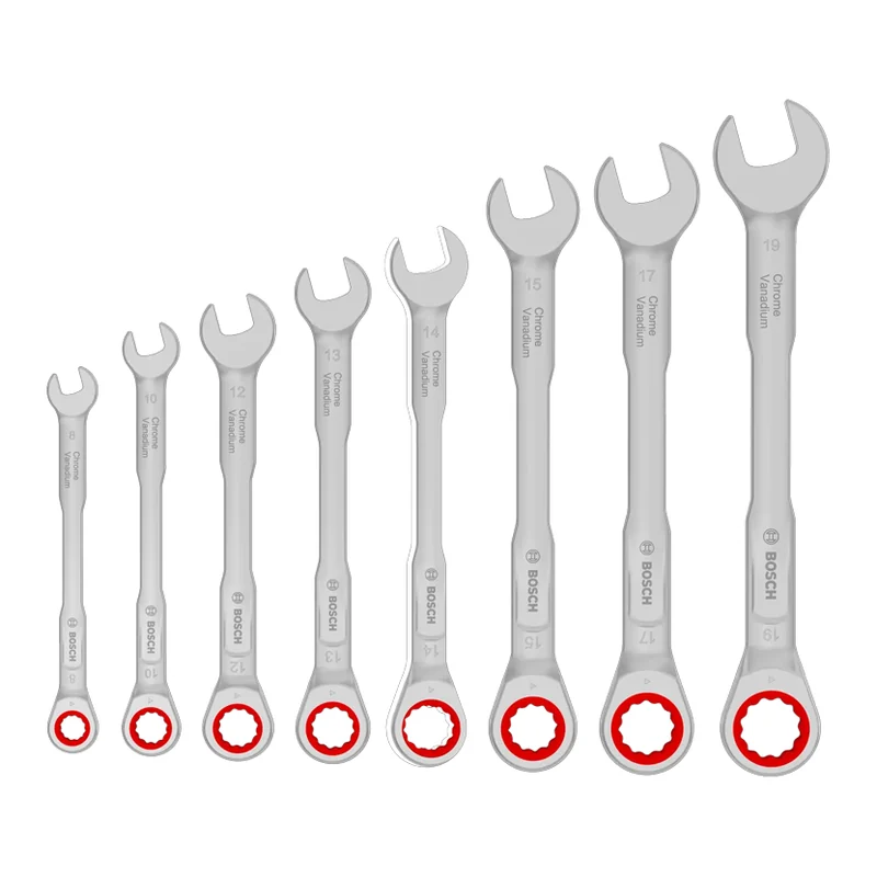 BOSCH Ratchet Combination Wrench Set (8-19 mm) 8-piece price ฿2,432