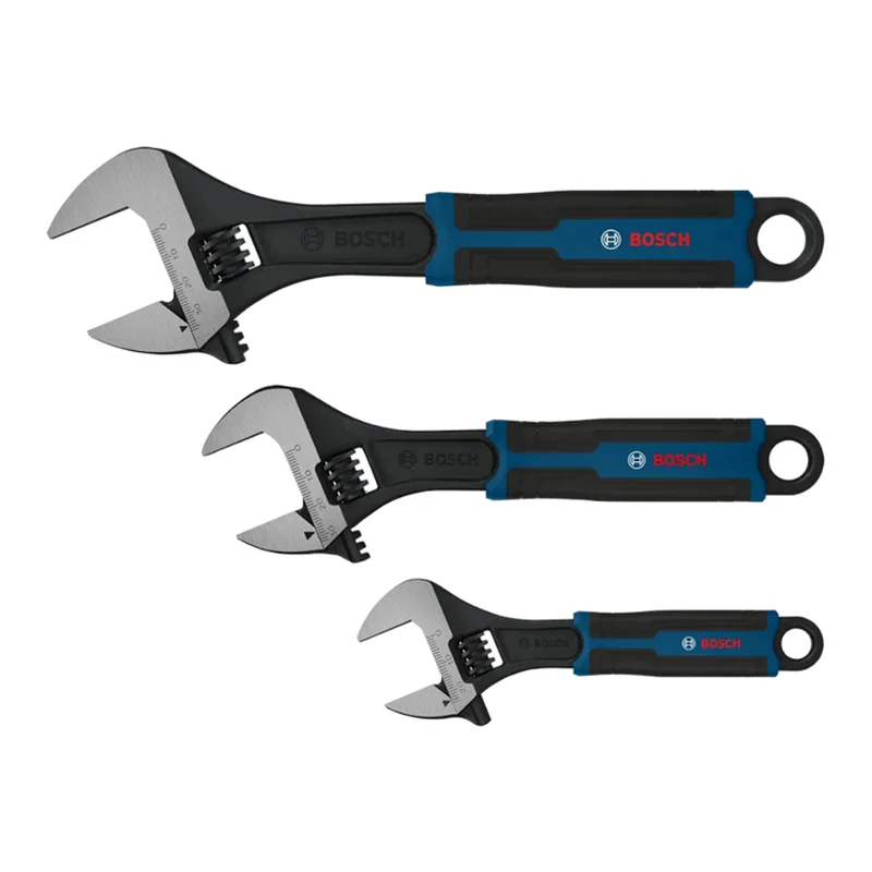 ประแจเลื่อน ขนาด 150-200-250 มม. / 6 นิ้ว, 8 นิ้ว, 10 นิ้ว BOSCH Adjustable Wrench 150/200/ 250 mm / 6", 8", 10" ราคา ฿1,368