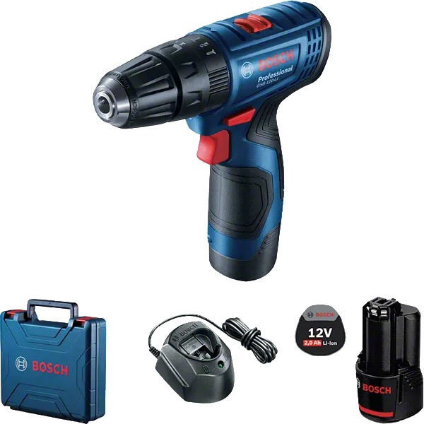 สว่านไขควงกระแทกไร้สาย BOSCH GSB 120-LI (รวมแบต 2Ah x2) ราคา ฿3,488