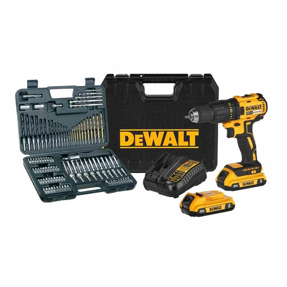 สว่านไร้สายไร้แปรงถ่าน 20V Max พร้อมแบตเตอรี่ 2.0Ah และชุดดอกสว่าน DEWALT รุ่น DCD7771D2A-B1 ราคา ฿5,885