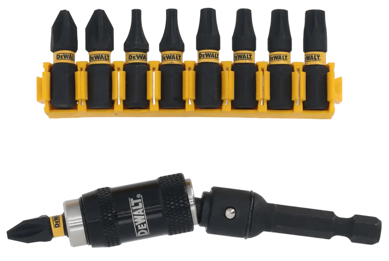 ชุดดอกไขควงกระแทก 10 ชิ้นพร้อมหัวจับปรับมุม DEWALT รุ่น DT70518T-QZ ราคา ฿337.2
