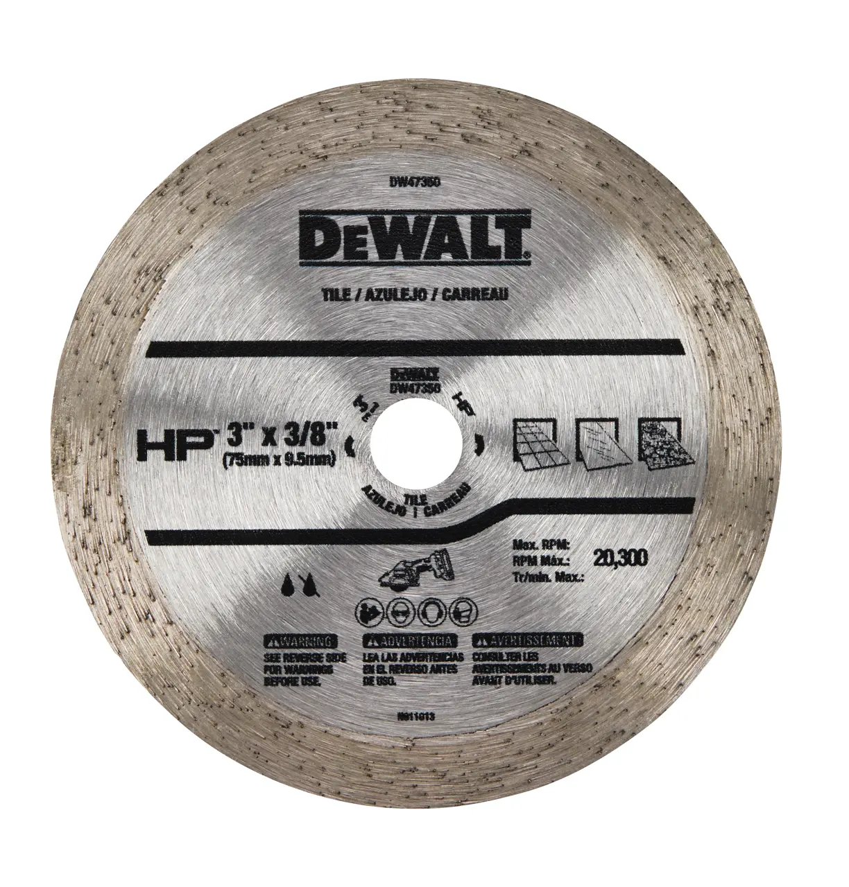 ใบตัดขนาด 3 นิ้ว เหมาะสำหรับตัดกระเบื้อง DEWALT รุ่น DW47350 ราคา ฿228