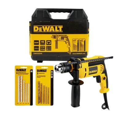 สว่านกระแทกงานหนัก 13มม.ปรับซ้าย-ขวา ความเร็ว 650W DEWALT รุ่น DWD024K-B1 ราคา ฿2,172.5