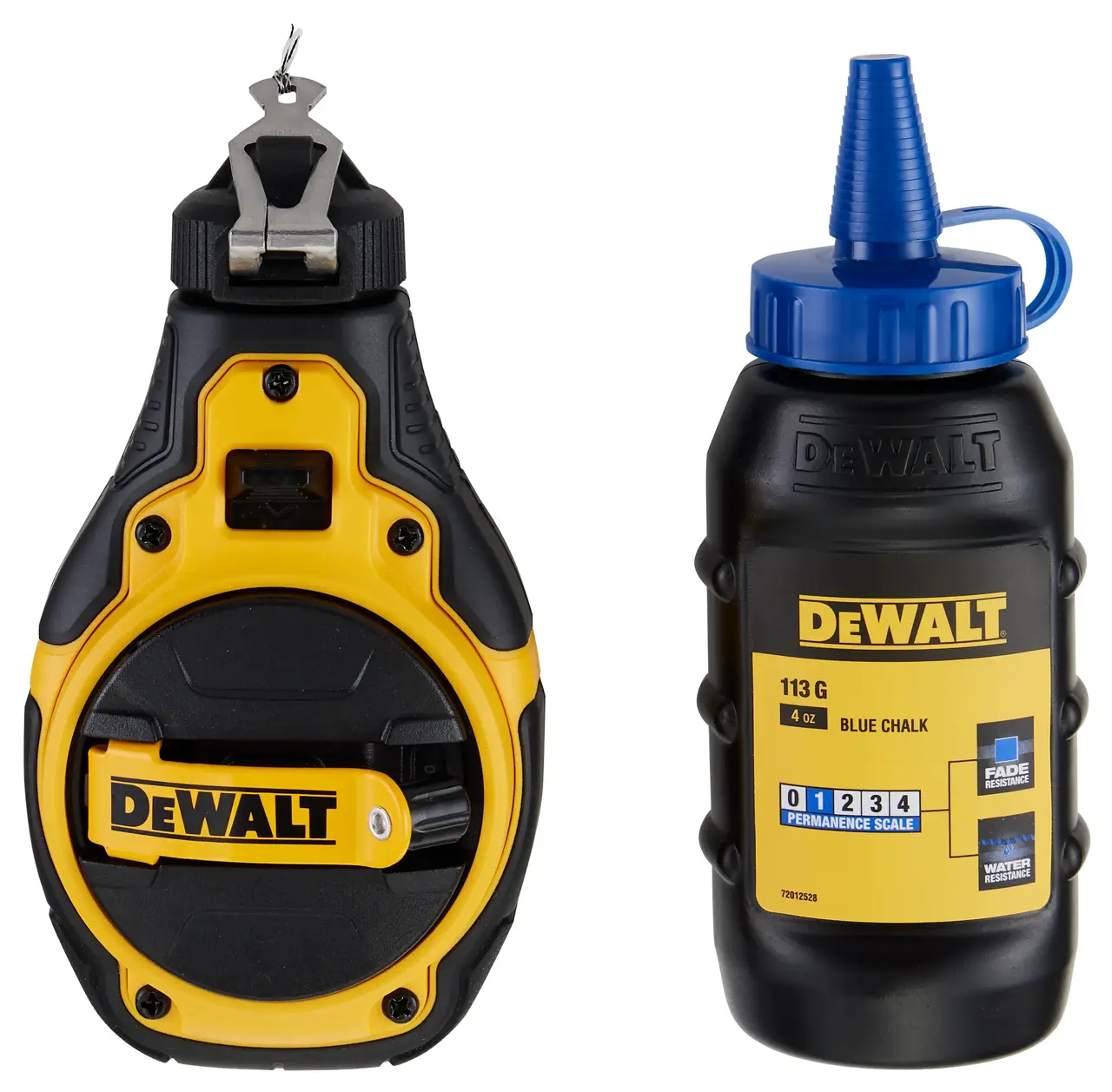 บักเต้าตีเส้น (100 ฟุต) พร้อมผงชอลก์สีน้ำเงิน DEWALT รุ่น DWHT48333BC ราคา ฿287.4