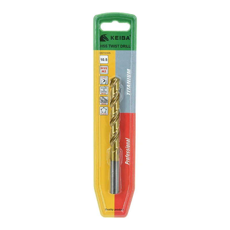ดอกสว่านเจาะเหล็ก HSS สีทอง KEIBA 3.0 มม. รุ่นลับปาก ราคา ฿42