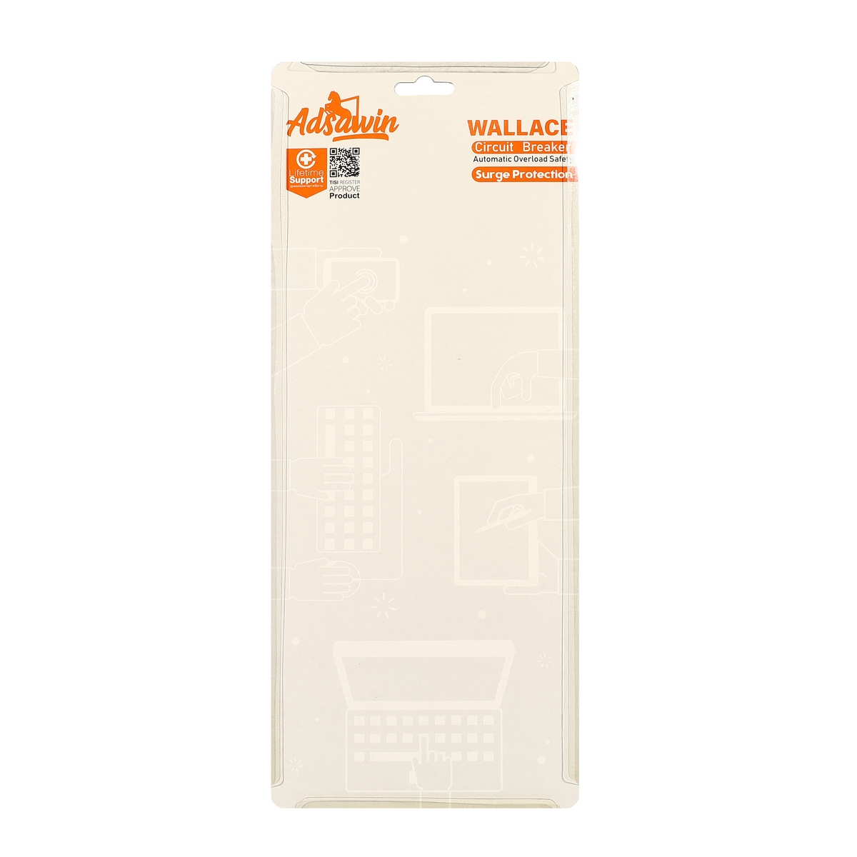 ปลั๊กไฟ2ช่อง3สวิตช์2USBWH/OR ADSAWIN รุ่น WL2375USB-3M รูปที่ 2