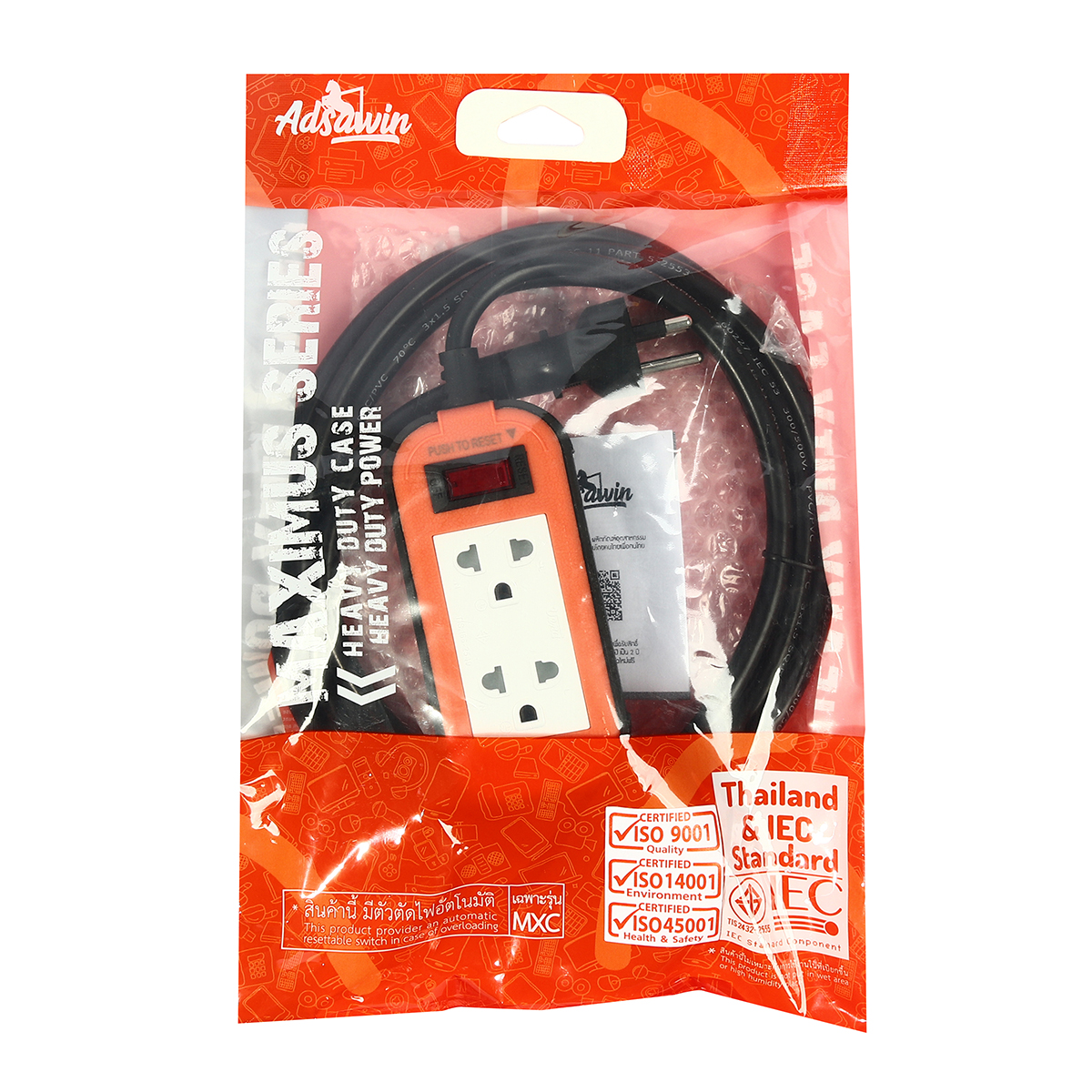 ปลั๊กบล็อกVCT3X1.5SQMM(OR/BK) ADSAWIN รุ่น MXC315-3M รูปที่ 4