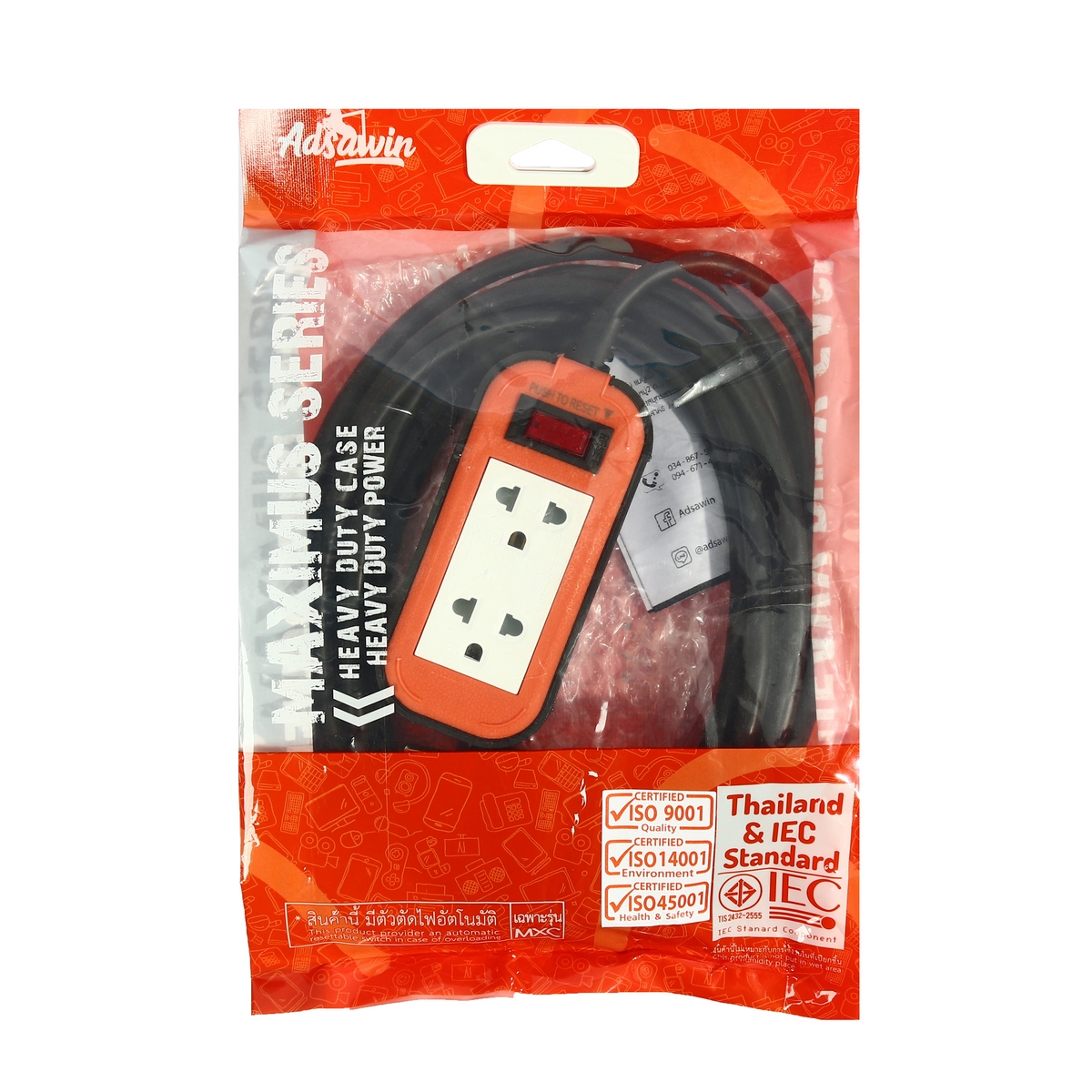 ปลั๊กบล็อกVCT3X1.5SQMM(OR/BK) ADSAWIN รุ่น MXC315-5M รูปที่ 4