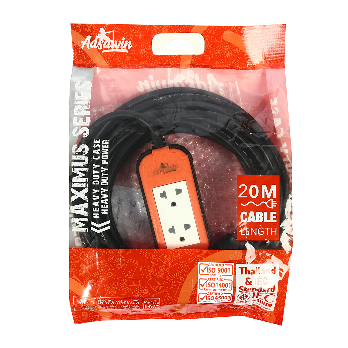 ปลั๊กบล็อกVCT3X1.5SQMM NOSWITCH ADSAWIN รุ่น MX315-20M รูปที่ 4