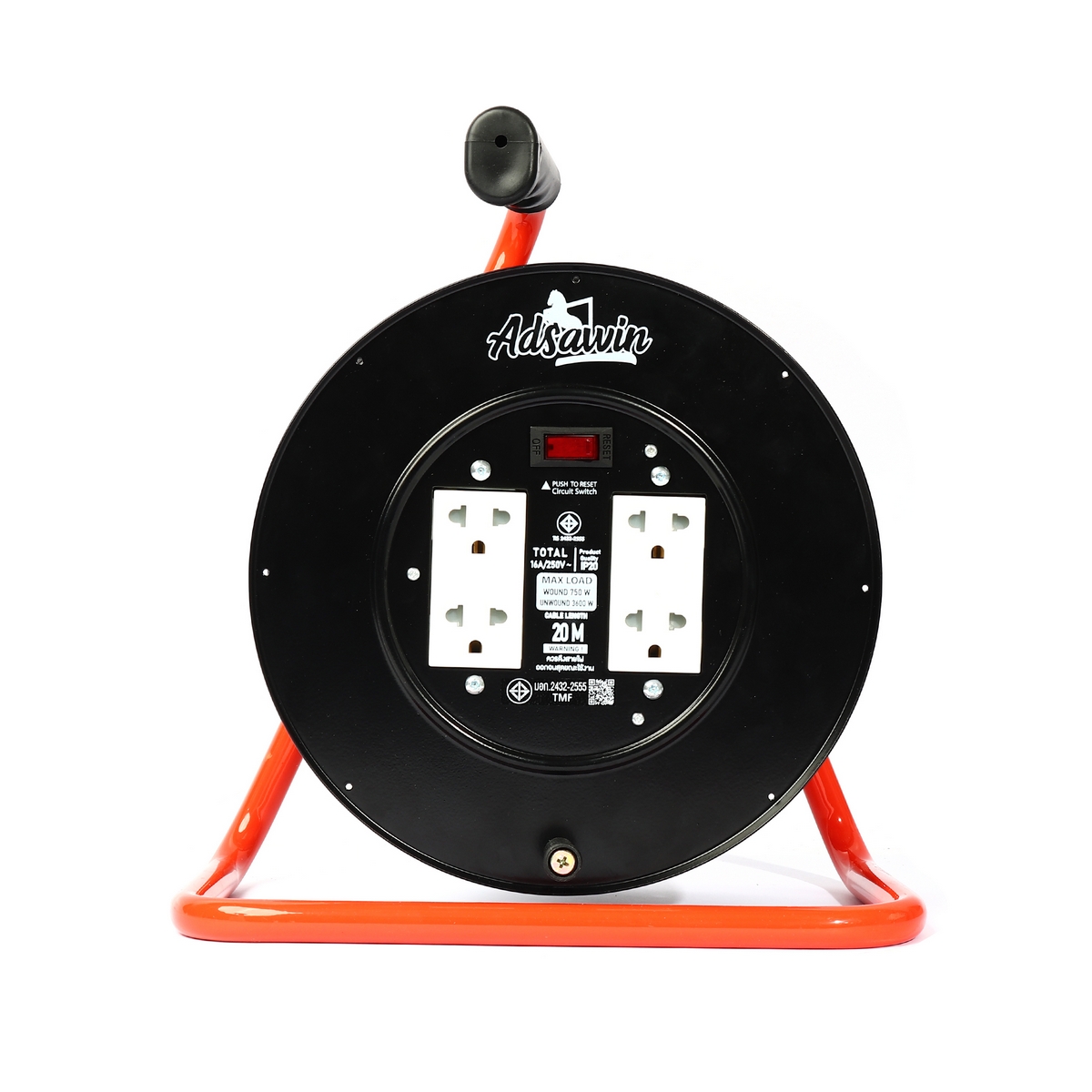 ล้อเก็บสายไฟ VCT3X1.5SQMM(BK) ADSAWIN รุ่น GF315-20M รูปที่ 2