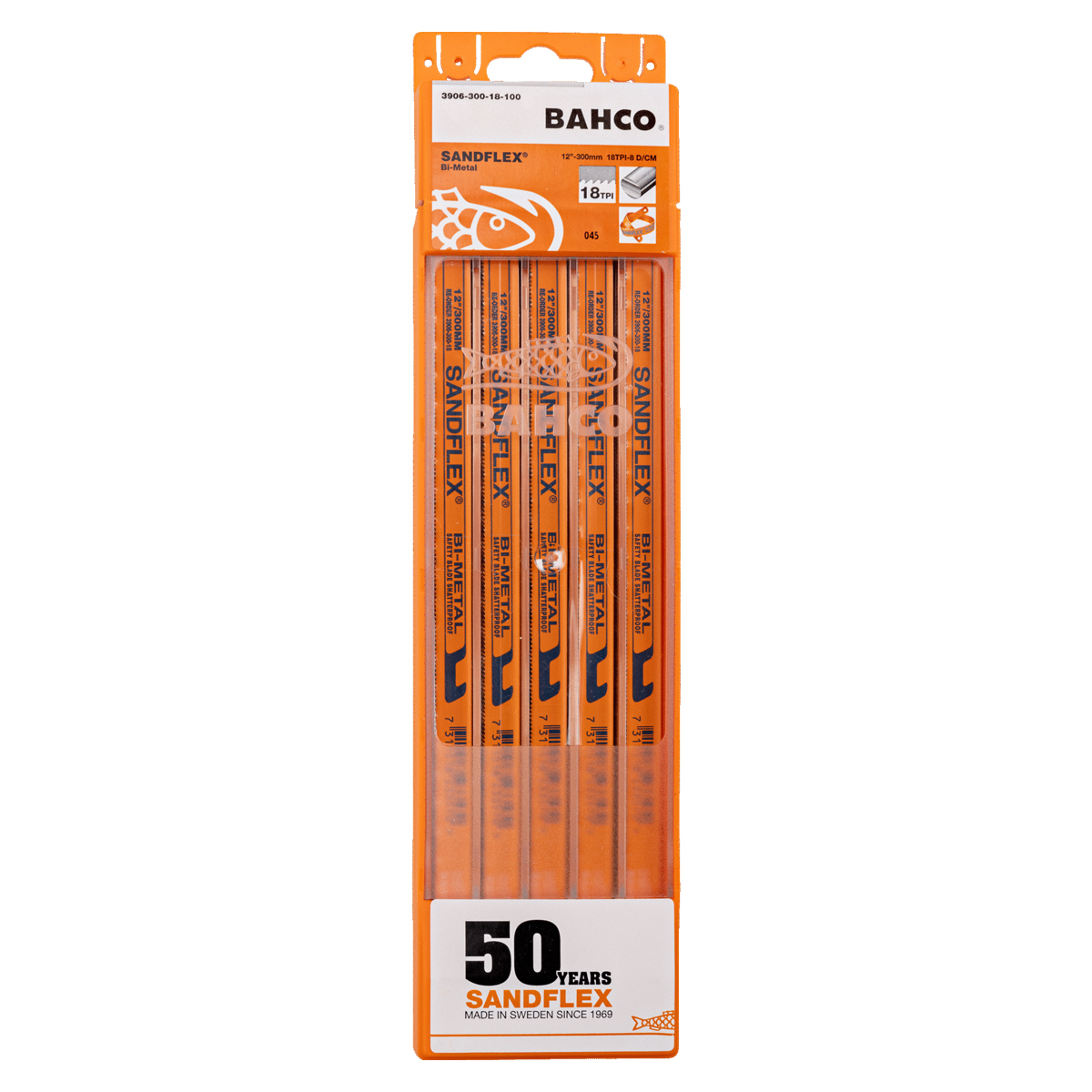 ส้ม-ใบเลื่อย SANDFLEX 12"18TPI (100/1BOX) BAHCO รุ่น 0060S ราคา ฿3,217.5