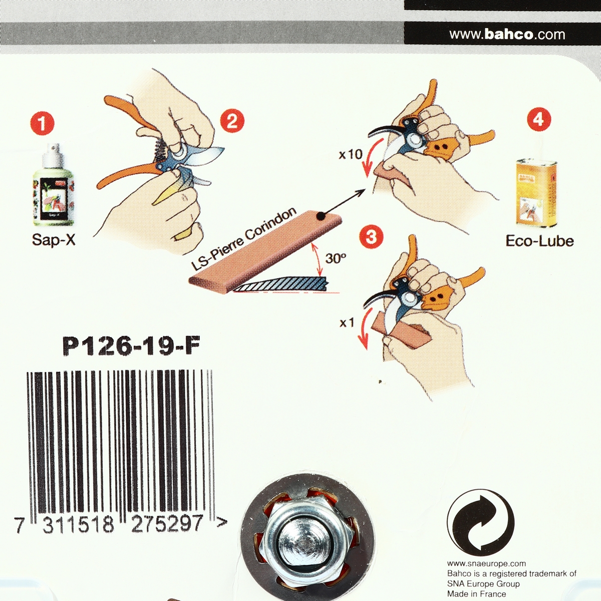 กรรไกรแต่งกิ่ง 19 ซม.(P126-19-F) BAHCO รุ่น 2013 รูปที่ 3