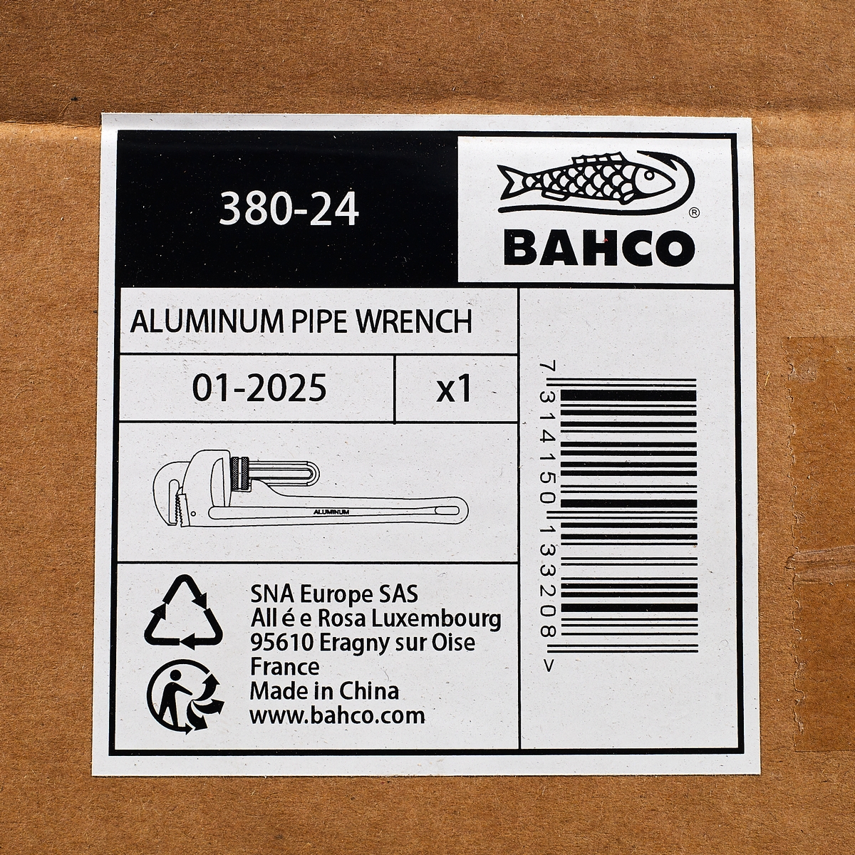 ประแจจับท่ออลูมิเนียม ขาเดียว 24"(380-24) BAHCO รุ่น 3106 รูปที่ 5
