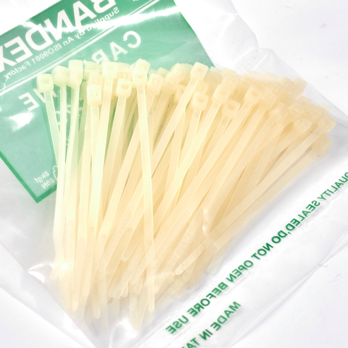เคเบิ้ลไทร์ 3" ขาว(100 เส้น/PACK) CT-075-2C BANDEX รุ่น B091-CT075-2C1 รูปที่ 3