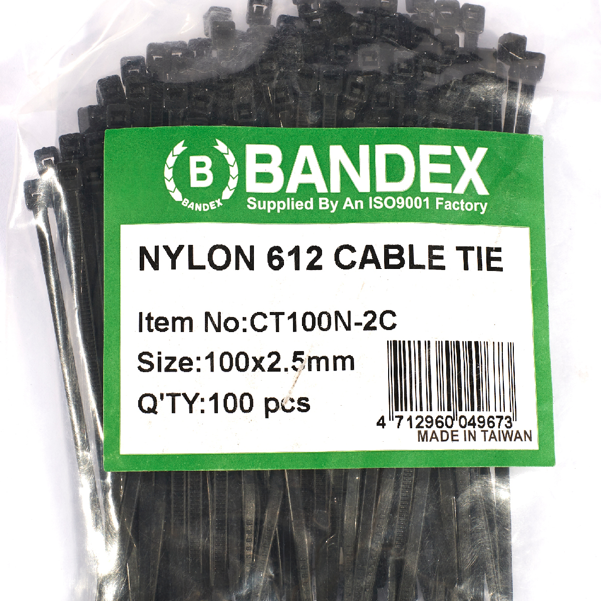 เคเบิ้ลไทร์งานโซลาร์ 4" 100PCS CT100N-2C BANDEX รุ่น CT100N2C รูปที่ 2