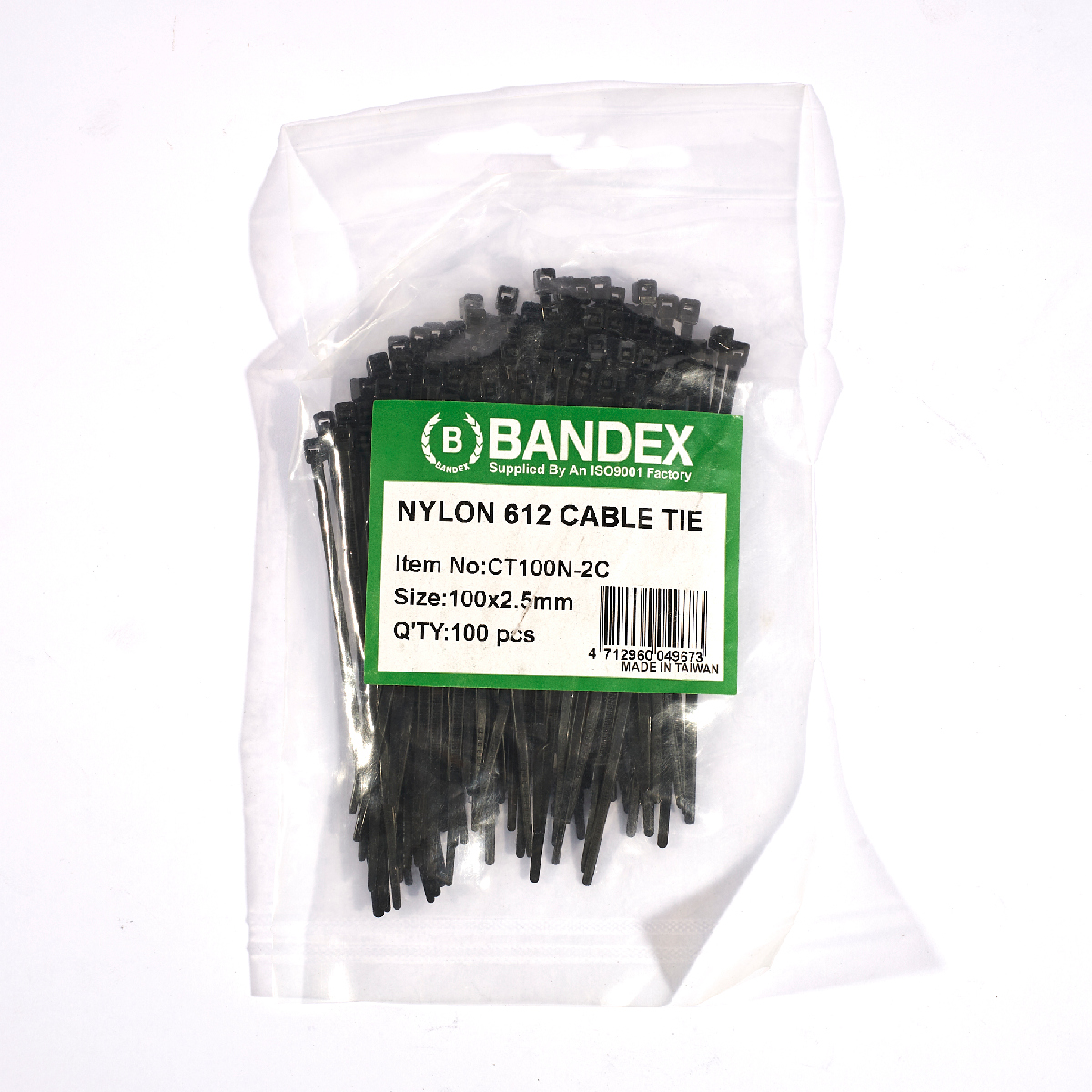 เคเบิ้ลไทร์งานโซลาร์ 4" 100PCS CT100N-2C BANDEX รุ่น CT100N2C ราคา ฿120