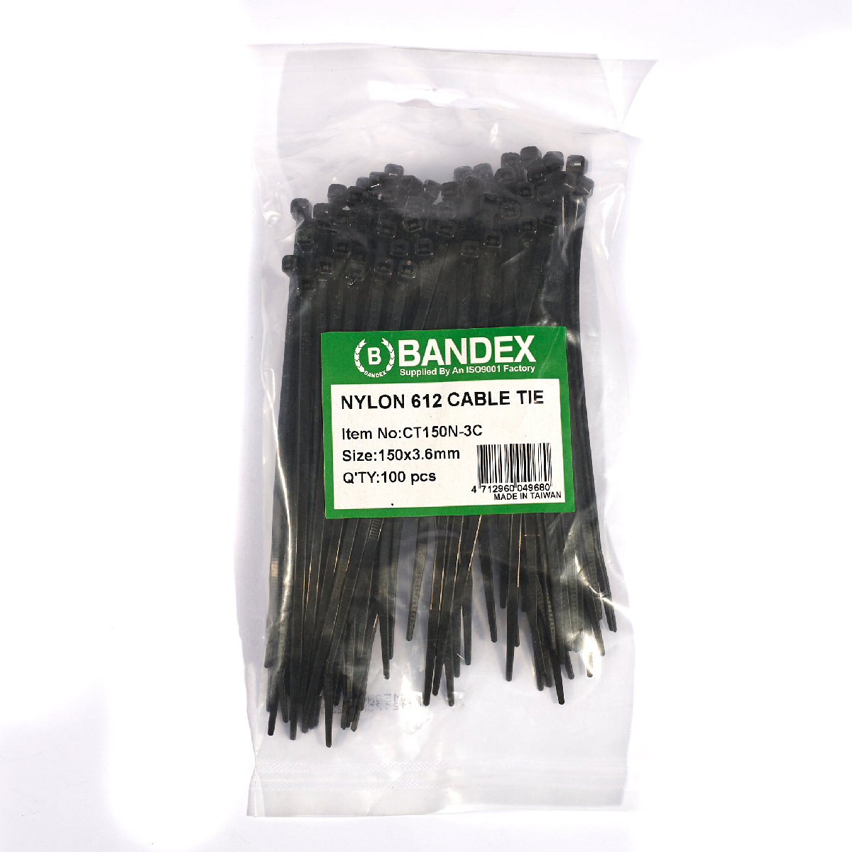 เคเบิ้ลไทร์งานโซลาร์ 6" 100PCS CT150N-3C BANDEX รุ่น CT150N3C ราคา ฿294
