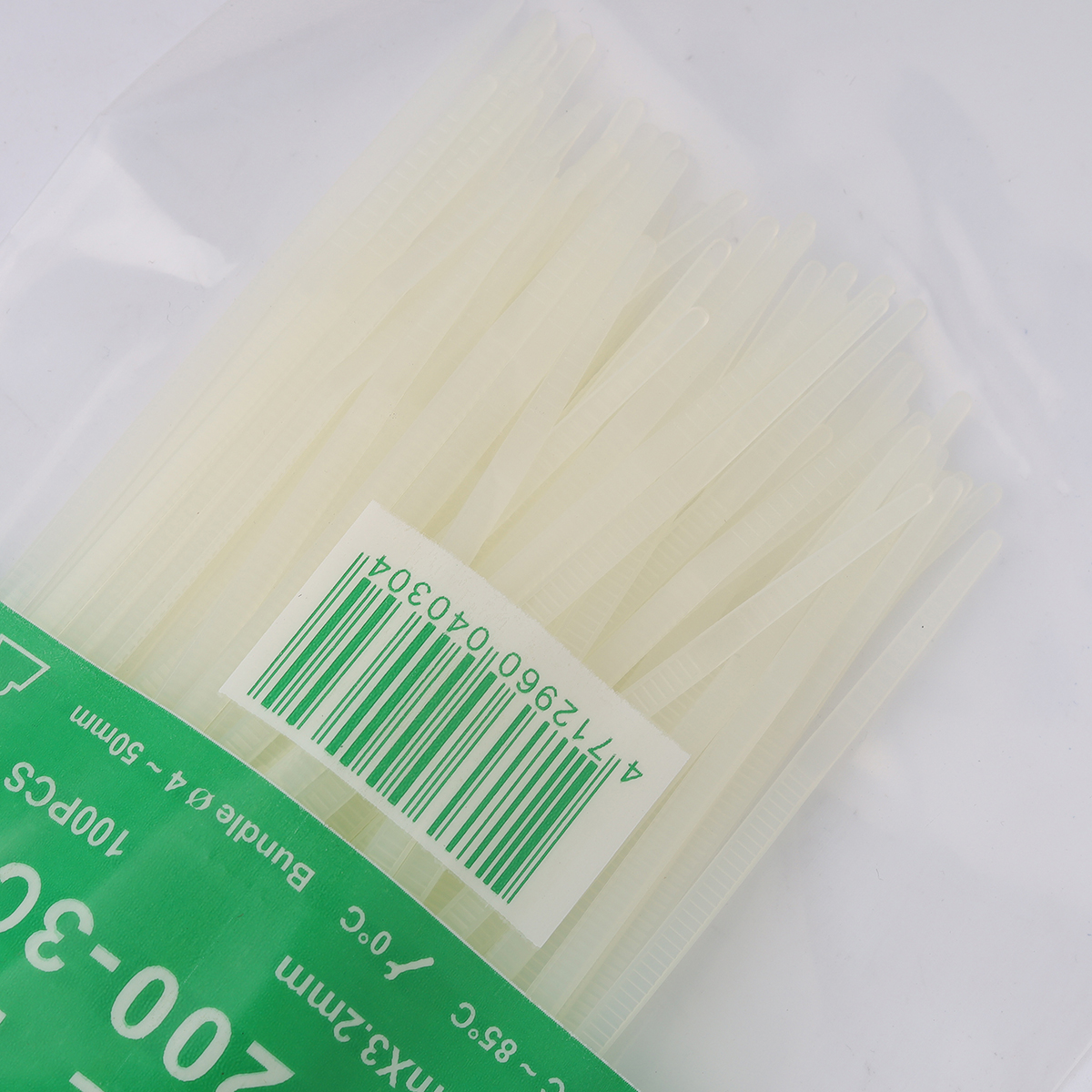 เคเบิ้ลไทร์ 8" ขาว(100 เส้น/PACK) CT-200-4C BANDEX รุ่น CT200-4C รูปที่ 2