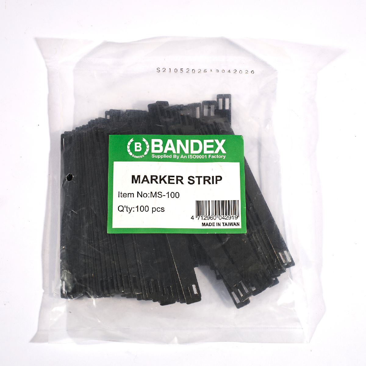 แถบมาร์คสายไฟ (100PCS) MS-100 BANDEX รุ่น MS100 ราคา ฿258
