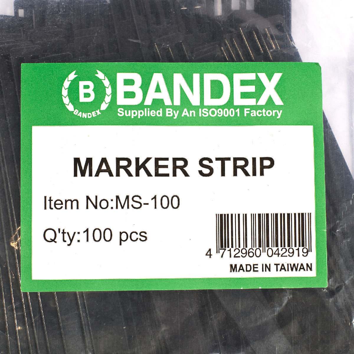 แถบมาร์คสายไฟ (100PCS) MS-100 BANDEX รุ่น MS100 รูปที่ 2
