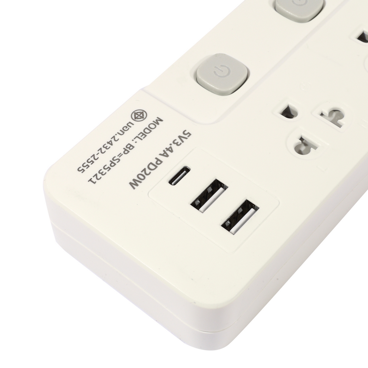 ปลั๊กไฟ 3ช่อง 2USB 1TYPE C 3ม. BLAUPUNKT รุ่น BP-SP3321 รูปที่ 2