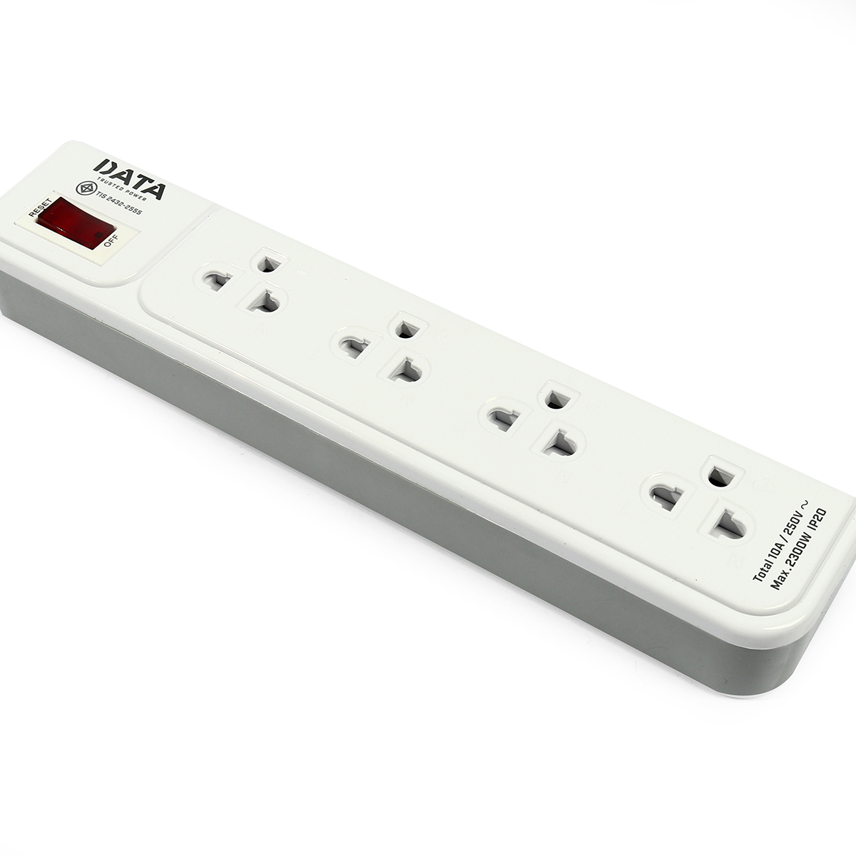 ปลั๊กรางไฟ 4ช่อง 1สวิตซ์ 5ม เทา DATA รุ่น AP4195 รูปที่ 2