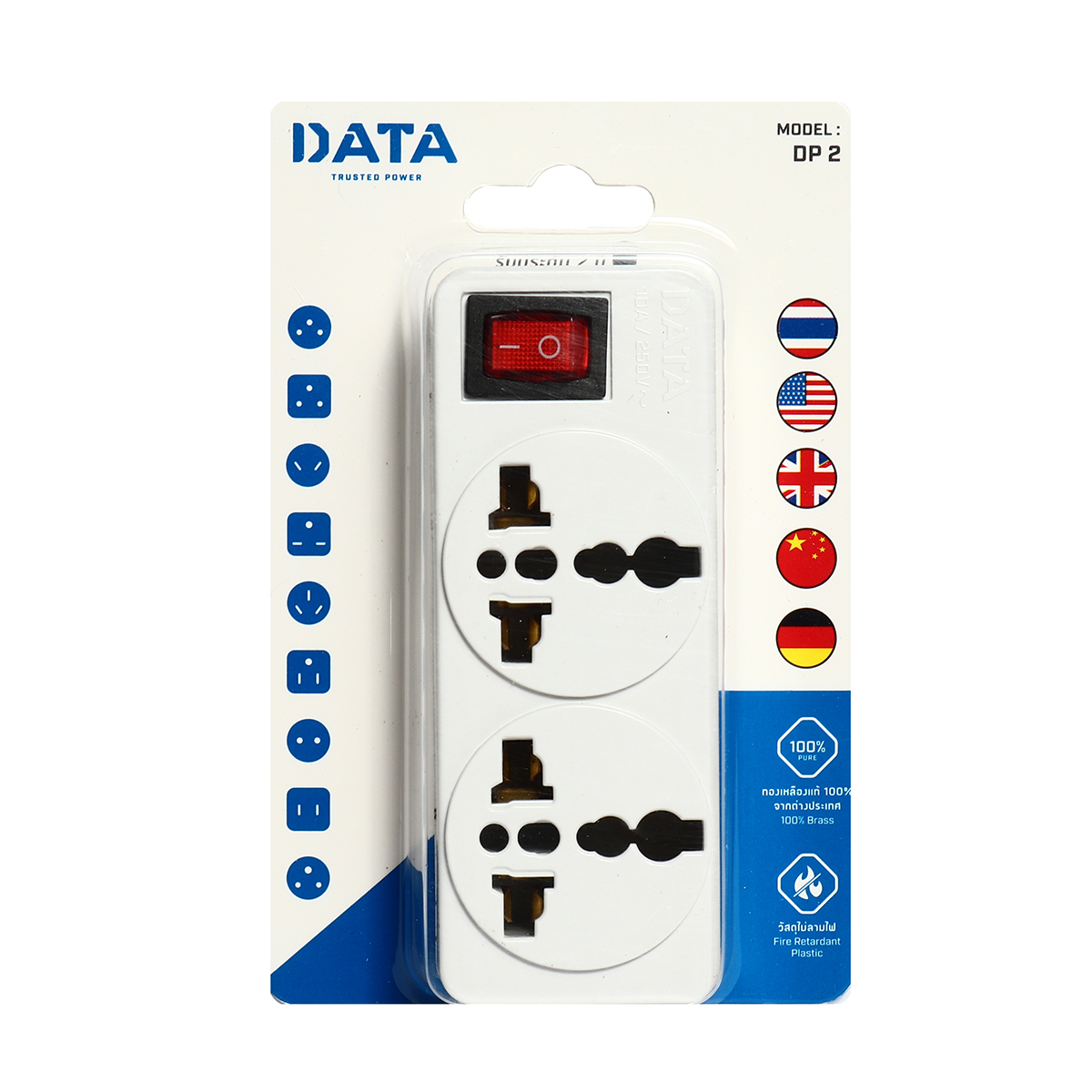ช่อง พร้อมสวิตซ์ DATA รุ่น DP2 ADAPTER UNIVERSAL 2 รูปที่ 3