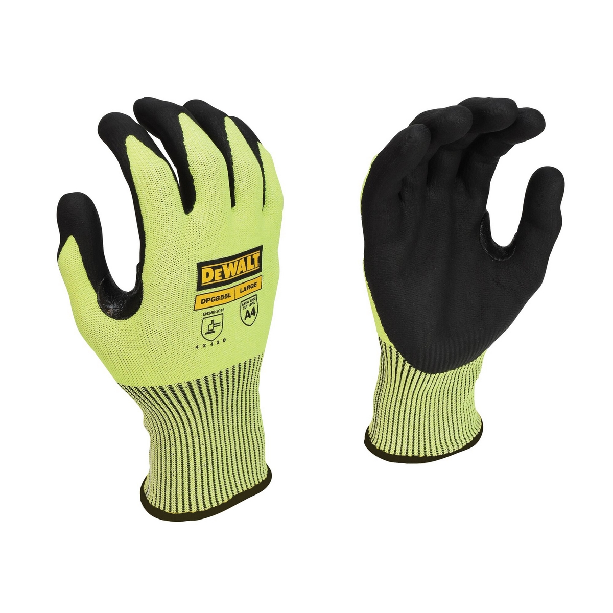 ถุงมือกันบาด แบบเรืองแสง ไซส์ L DEWALT รุ่น DPG855L รูปที่ 3