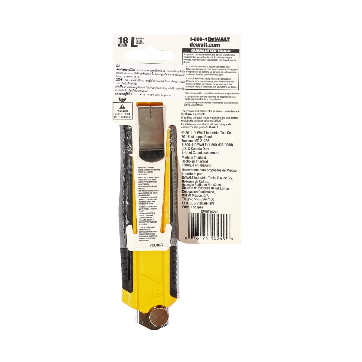 มีดคัตเตอร์ คาร์ไบด์ ขนาด 18 มม. DEWALT รุ่น DWHT10249-30 รูปที่ 4