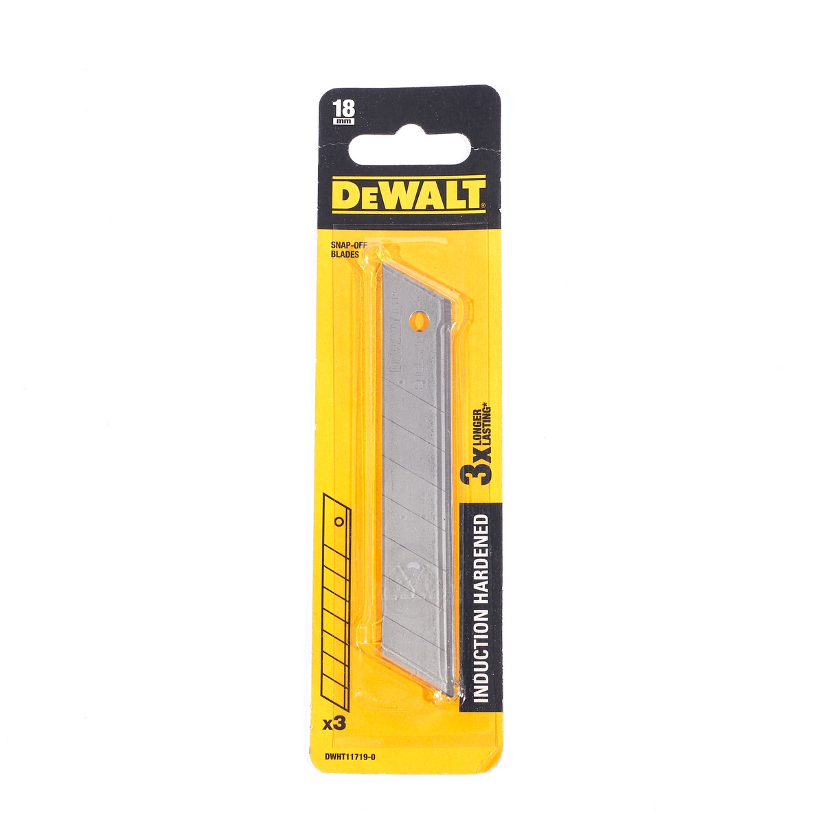 อะไหล่ใบมีดคัตเตอร์ HARDENED18 มม.(แพ็ค3ใบ DEWALT รุ่น DWHT11719-0 รูปที่ 2