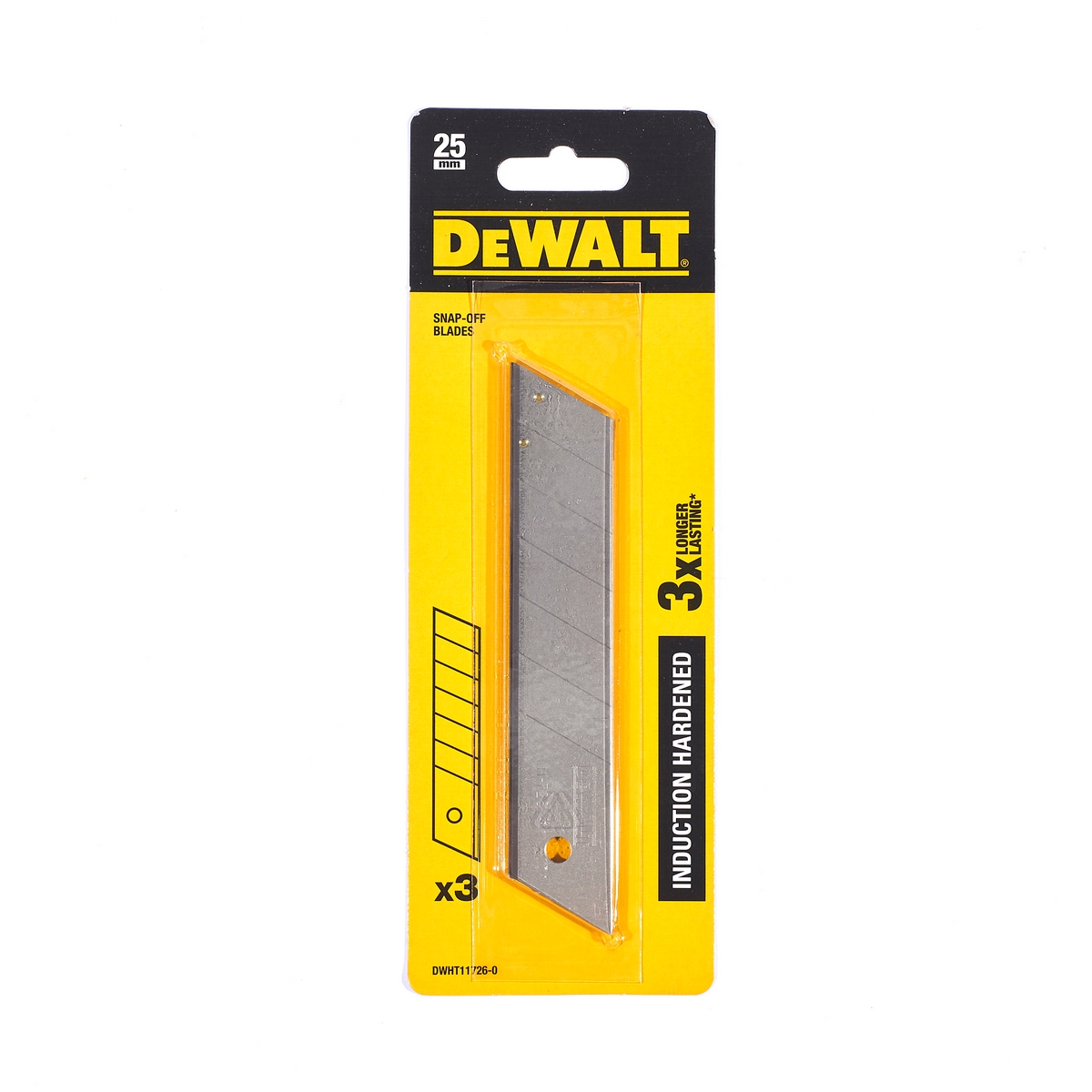 อะไหล่ใบมีดคัตเตอร์ HARDENED25 มม.(แพ็ค3ใบ DEWALT รุ่น DWHT11726-0 รูปที่ 2